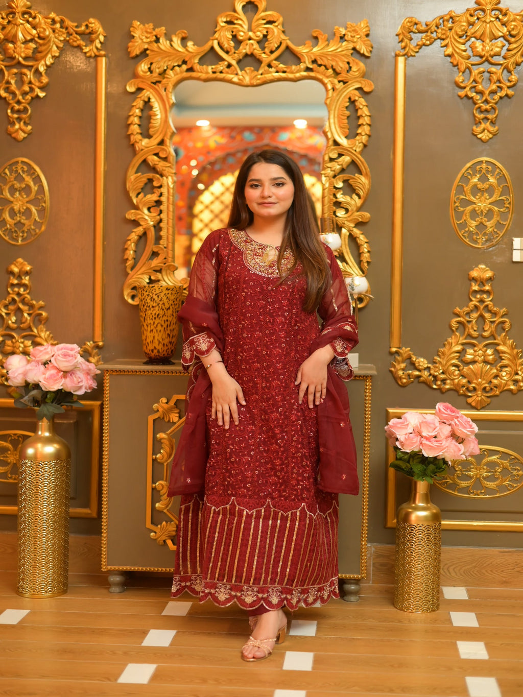 Four Season Boutique MANO FROK MAROON Women 3pcs