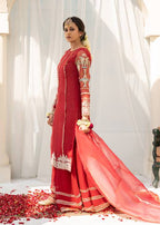 Hem Lotus Outfit Maroon Women 4pcs