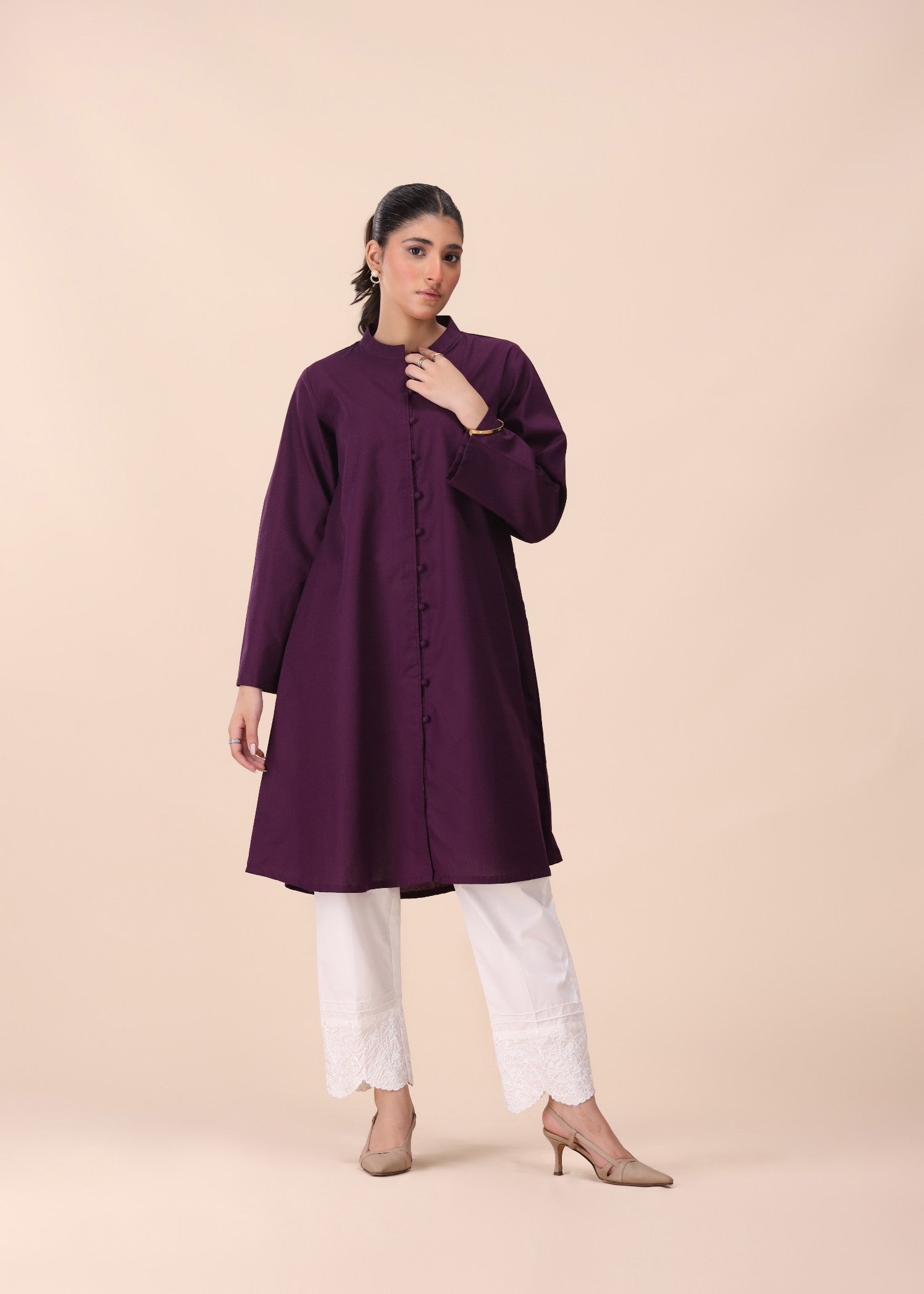 Mhw Regal Plum Kurta Women 1pcs