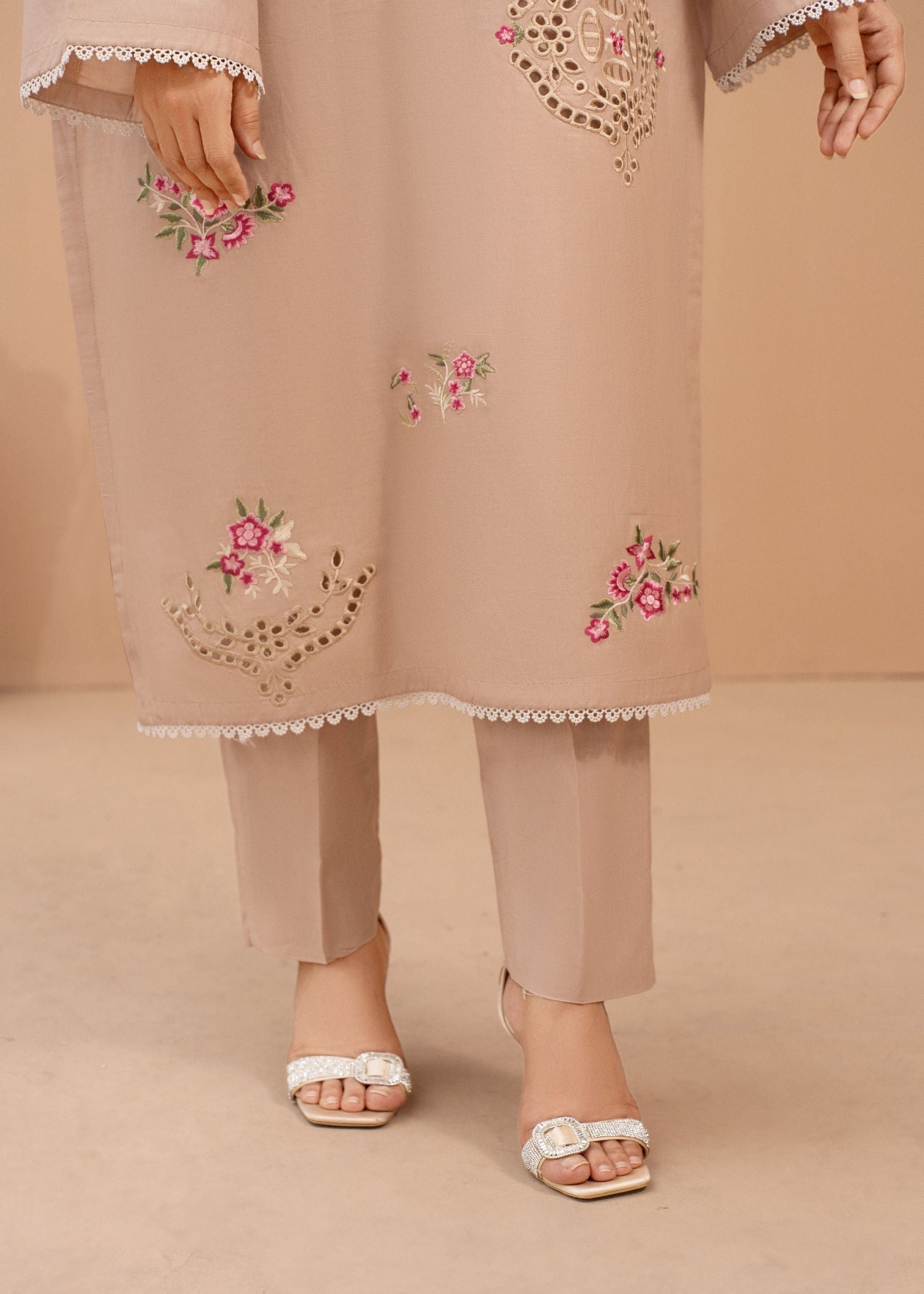 Sahibas By Mirza Wave (Beige) Women 2pcs