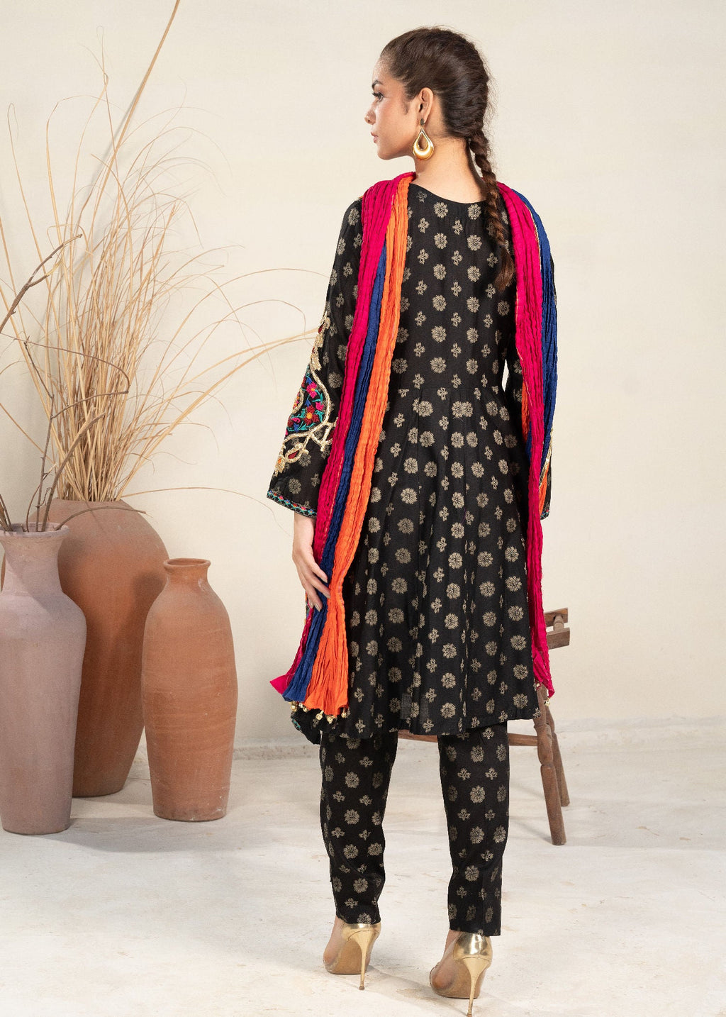 Sahibas By Mirza Rangoli Black Women 3pcs