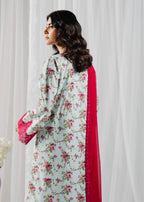 Buzzazi Arctic Blue Printed Suit Women 3pcs