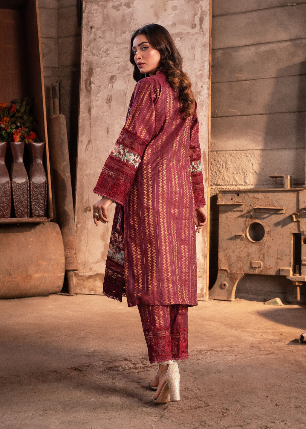 Sahibas By Mirza Jehanara Maroon Women 2pcs