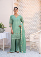 Mishkaat Clothing Ayezel Pistachio Women 3pcs