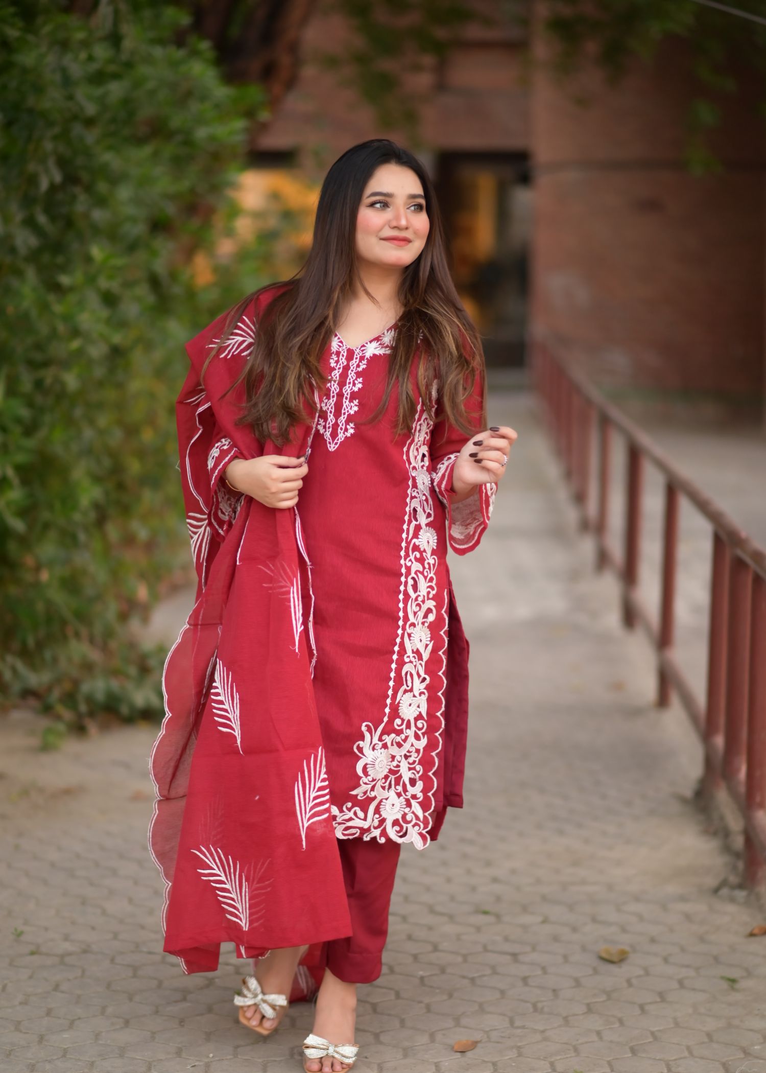 Ayesha B KARANDI NET FABRIC CUTWORK DESIGN Women 4pcs