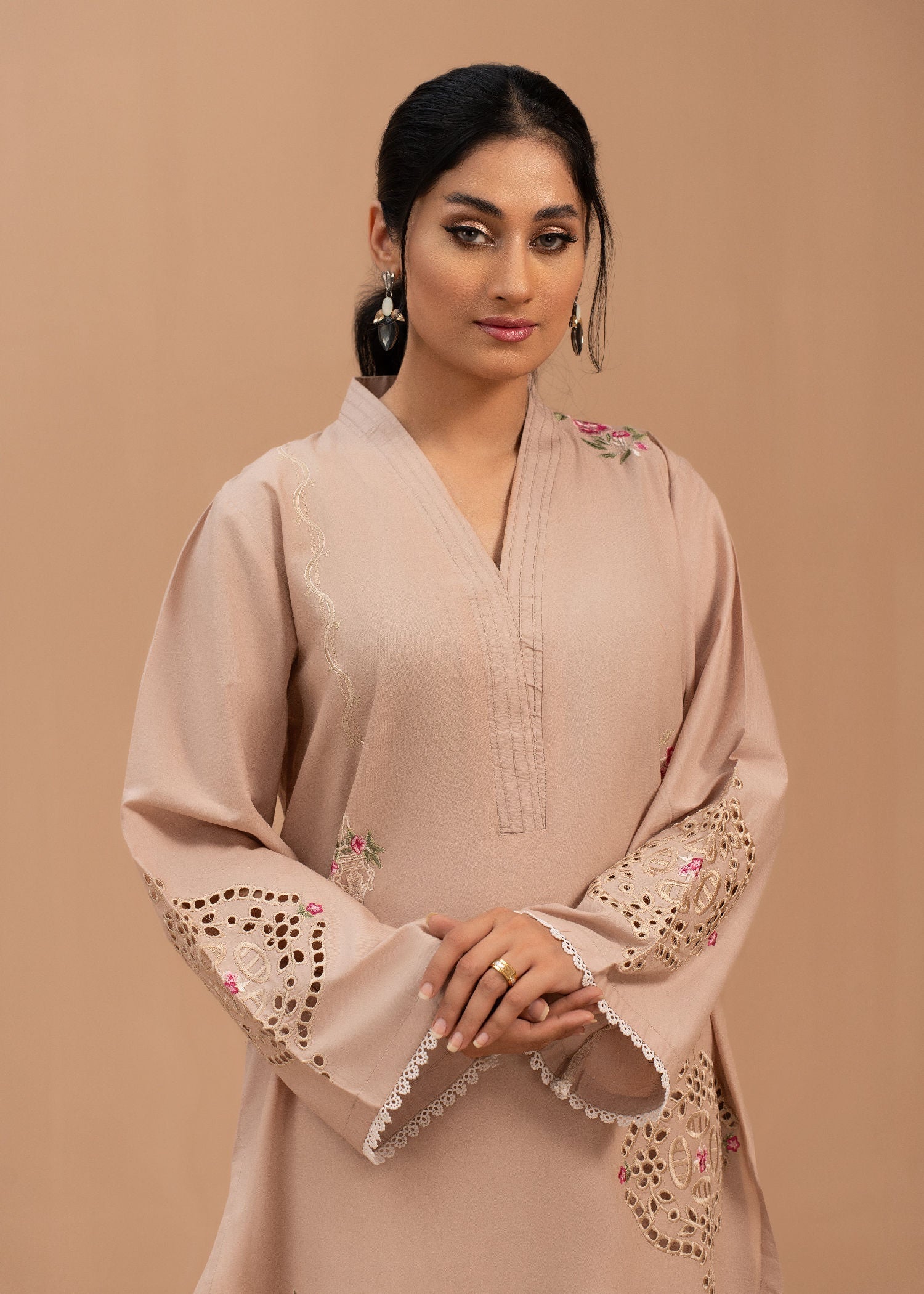 Sahibas By Mirza Wave (Beige) Women 2pcs
