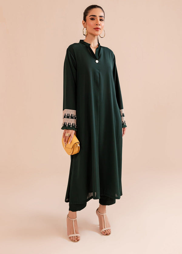 Peach Republic Bottle Green Classic Dress 01 Women 2pcs