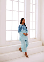 Nairah Aqua Blue Women 2pcs