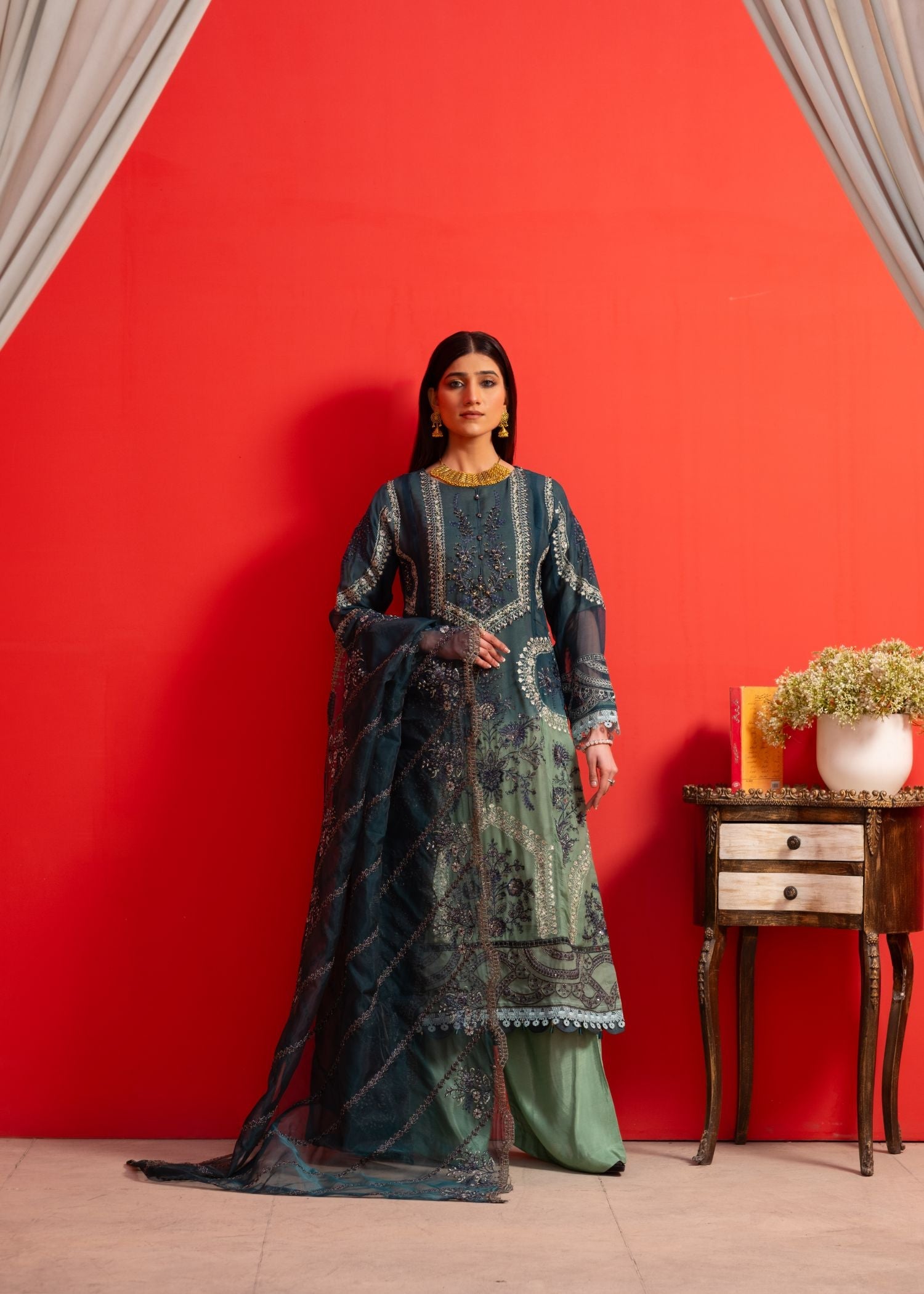Pehnawa By Bin Akram’s MYSTIC MIRAGE 3 PEICE CHIFFON Women 3pcs