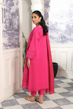 Buzzazi Bright Pink Embroidered Suit Women 3pcs
