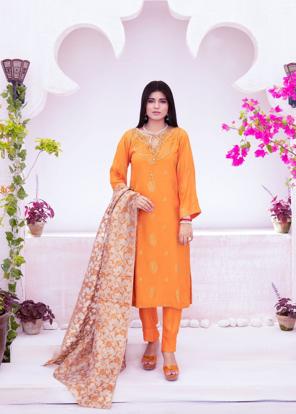 Alsiyab Nayaab Rust Women 3pcs