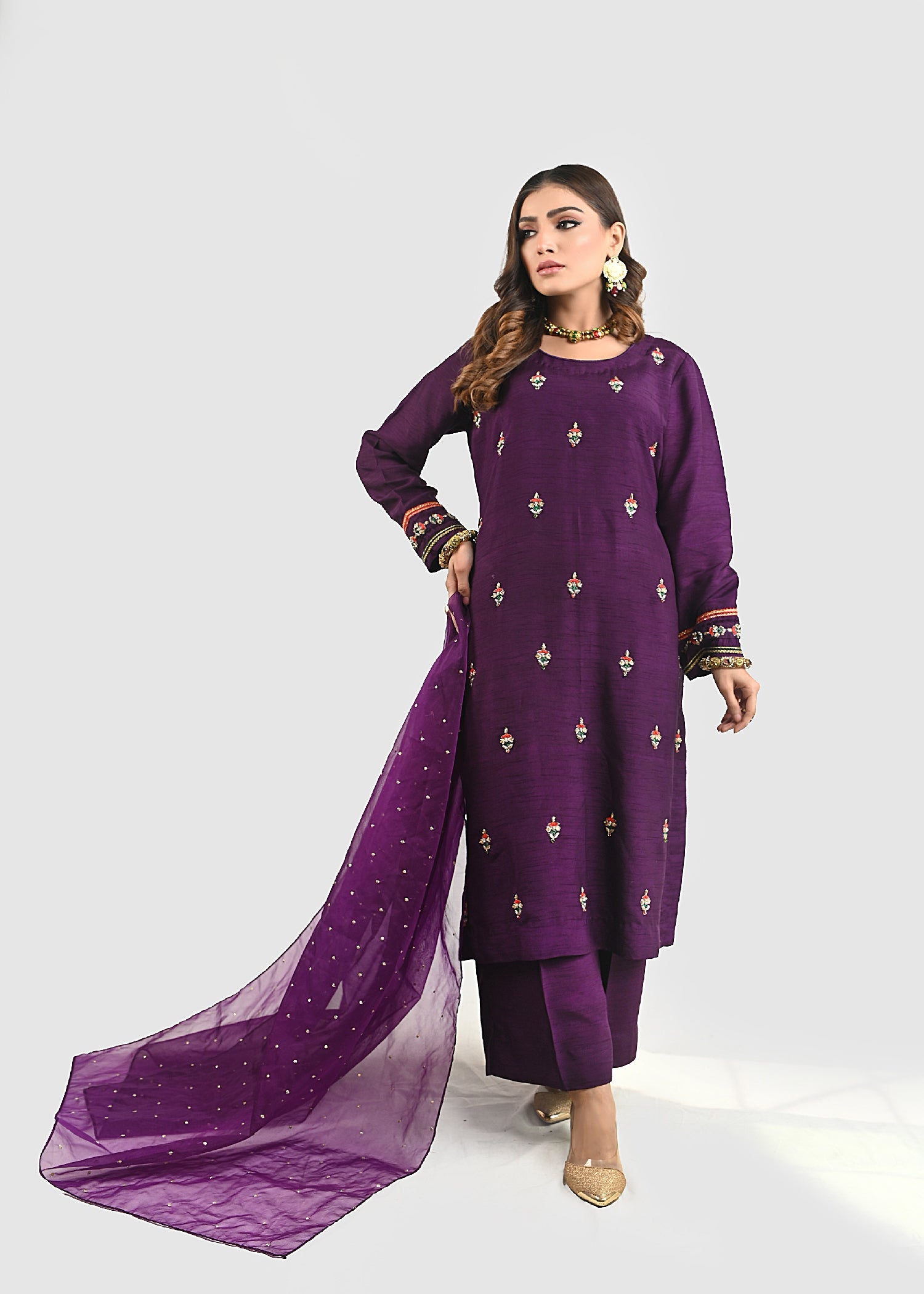 Unaiza Mir Plum Coord Set Women 2pcs