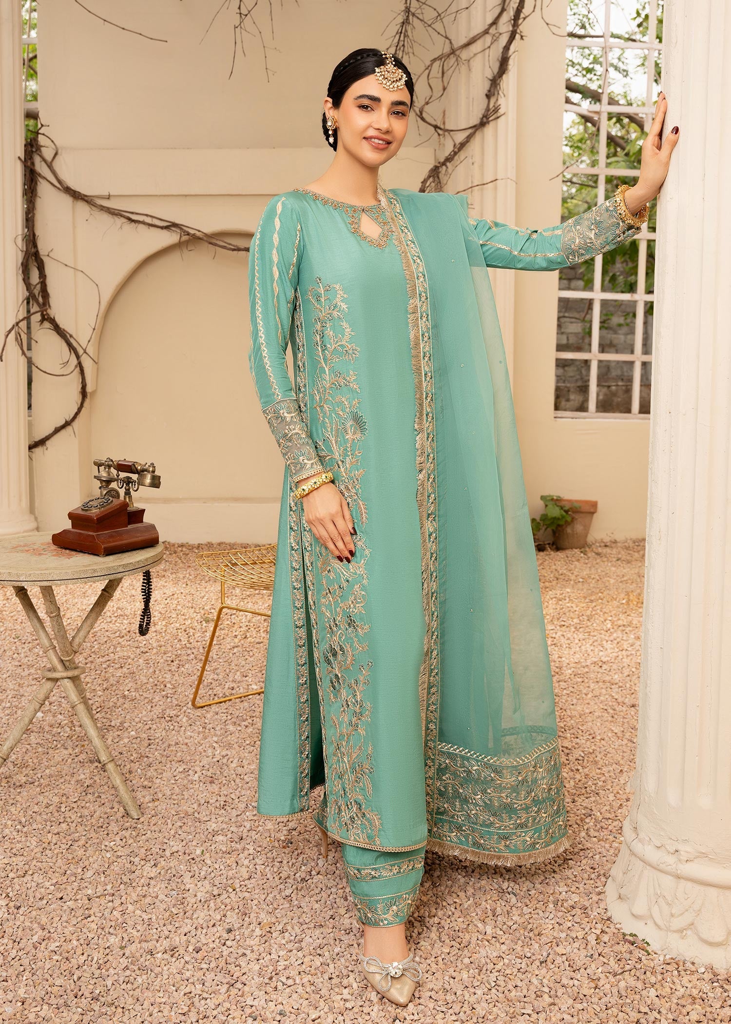 Rang-e-Haya Raeha (turquoise) Women 3pcs