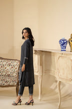 La Rosaa LW 10 Black Grey Stripes Women 2pcs