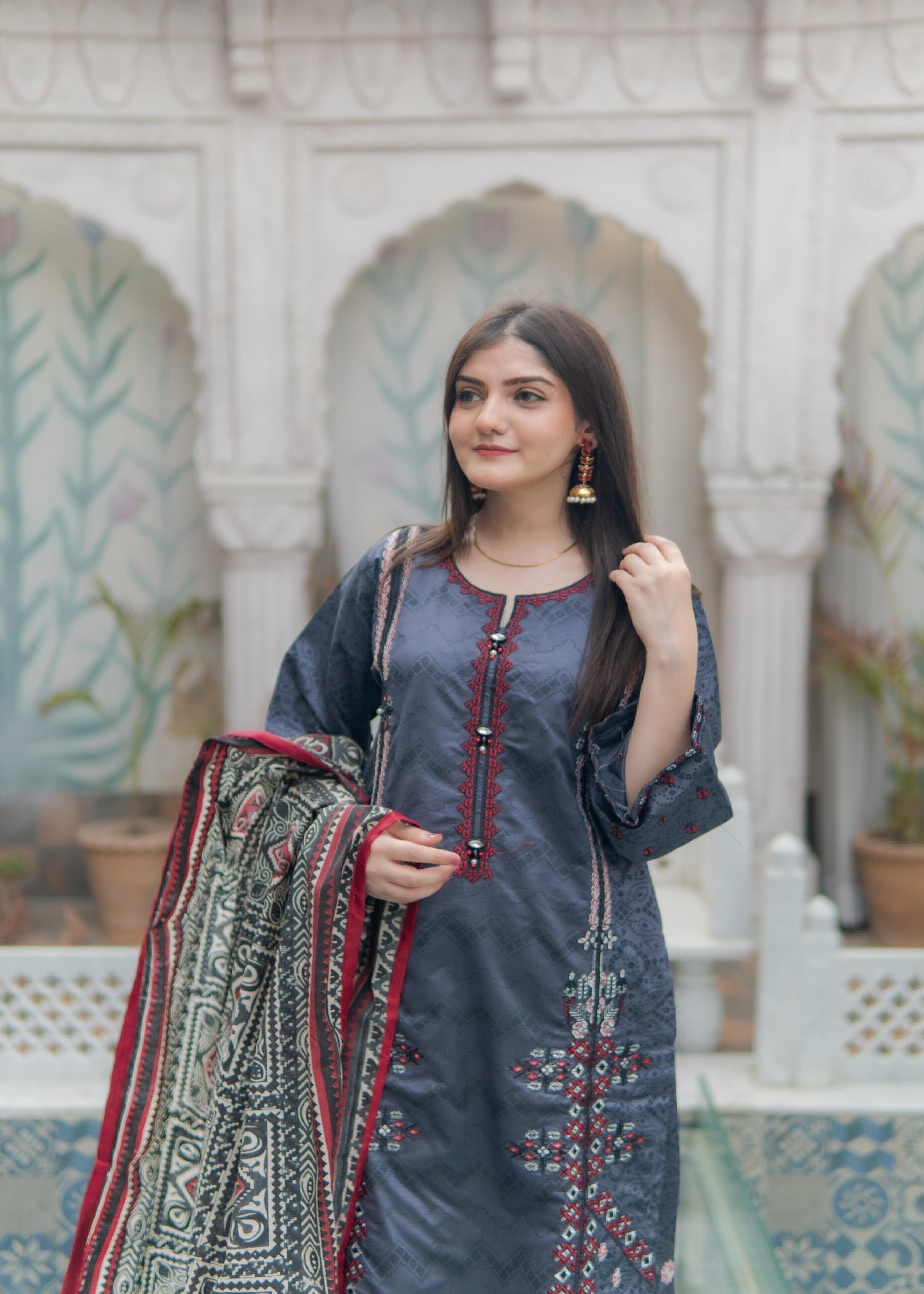 Rangoon Clothing Angan Grey Women 3pcs
