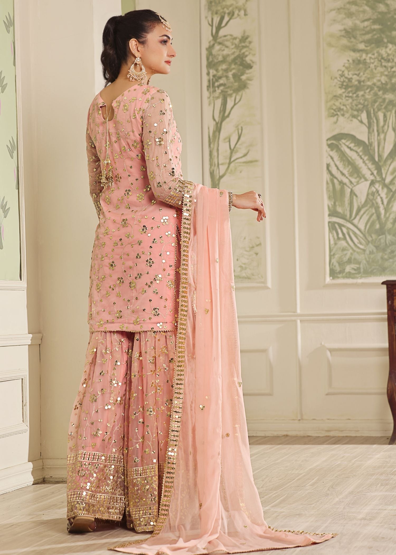 Ayesha Closet Mehndi Peach Women 3pcs