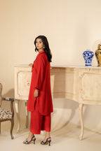 La Rosaa LW 11 Red Embroidered Women 2pcs