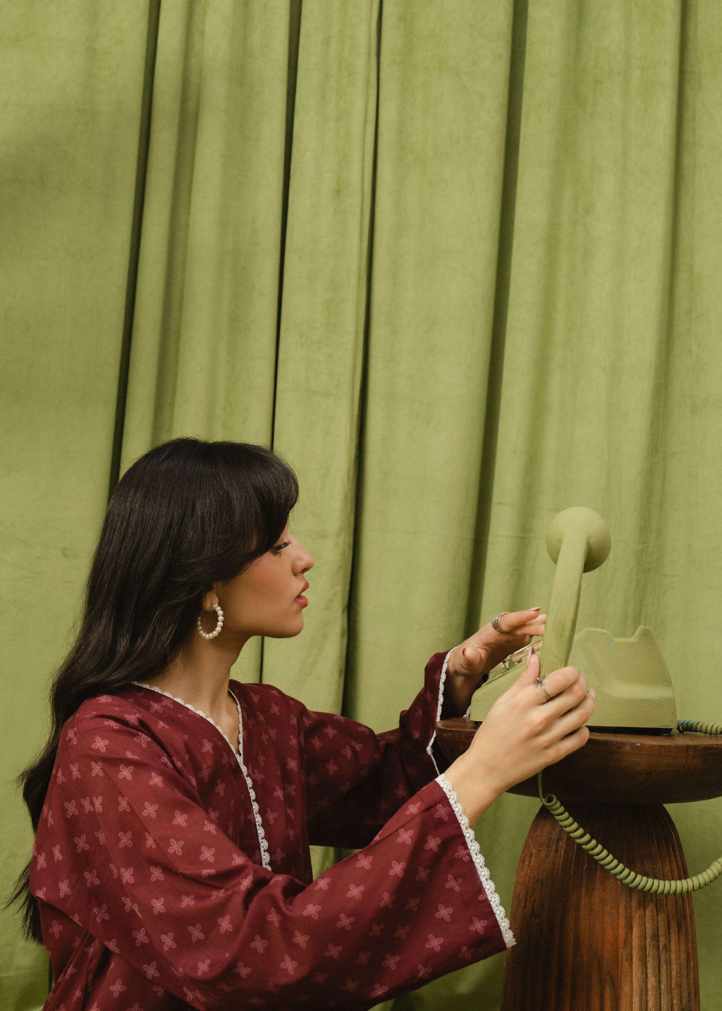 Buzzazi Maroon Chunri Printed Suit Women 2pcs