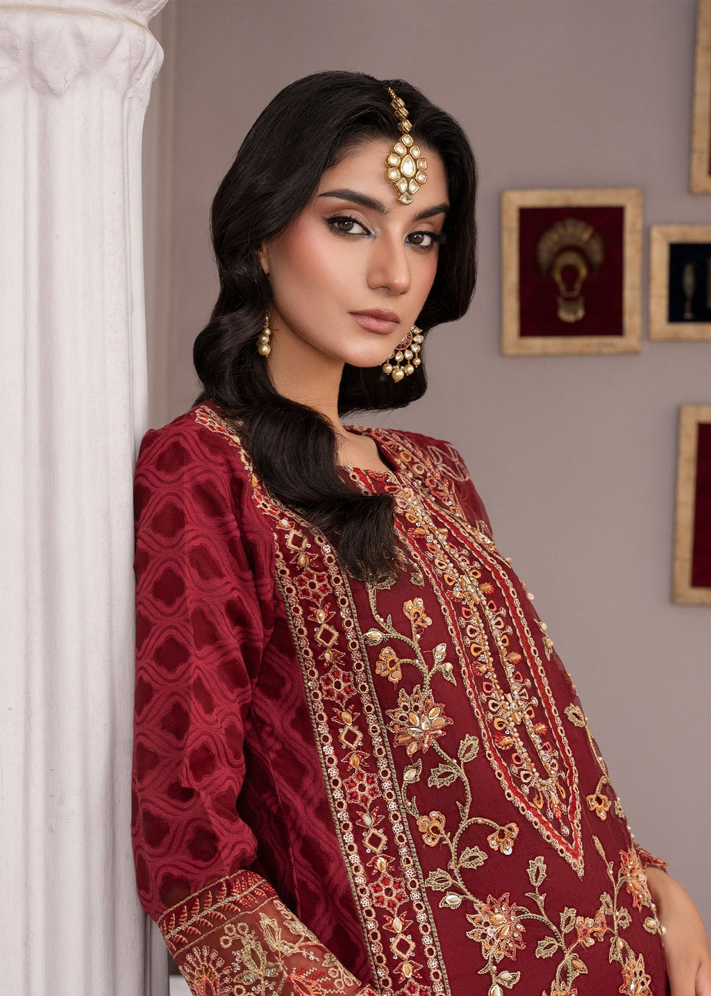 Zebaye Shaya Gulaab US 519 Mahroon(SB) Women 3pcs