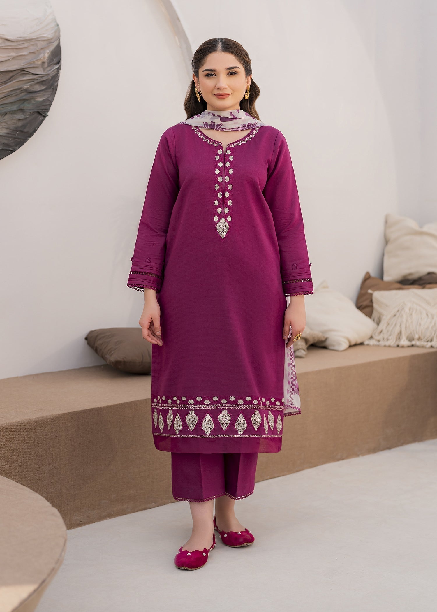 Kiara Burgundy Women 2pcs