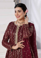 Ayesha Closet Preshy Gul Maroon Women 3pcs