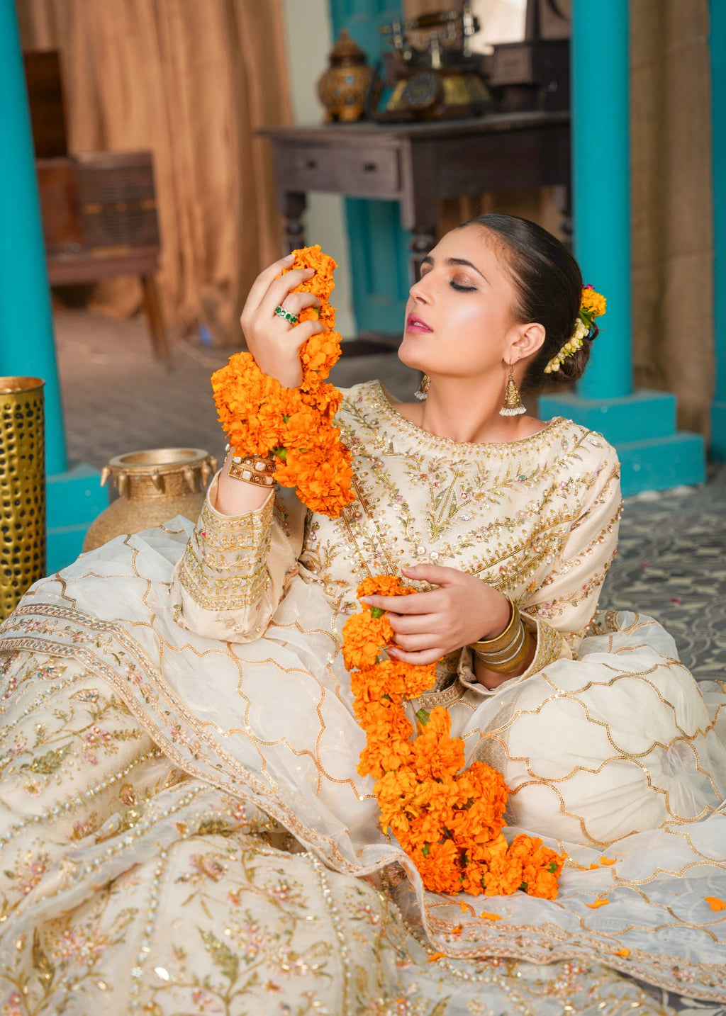 Gulnoor NAAZ Offwhite Women 3pcs