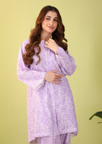 Mhw Lavender Paisley Suit Women 2pcs