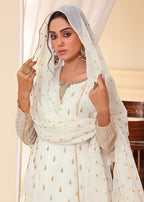 Alsiyab Bahaar White Women 3pcs