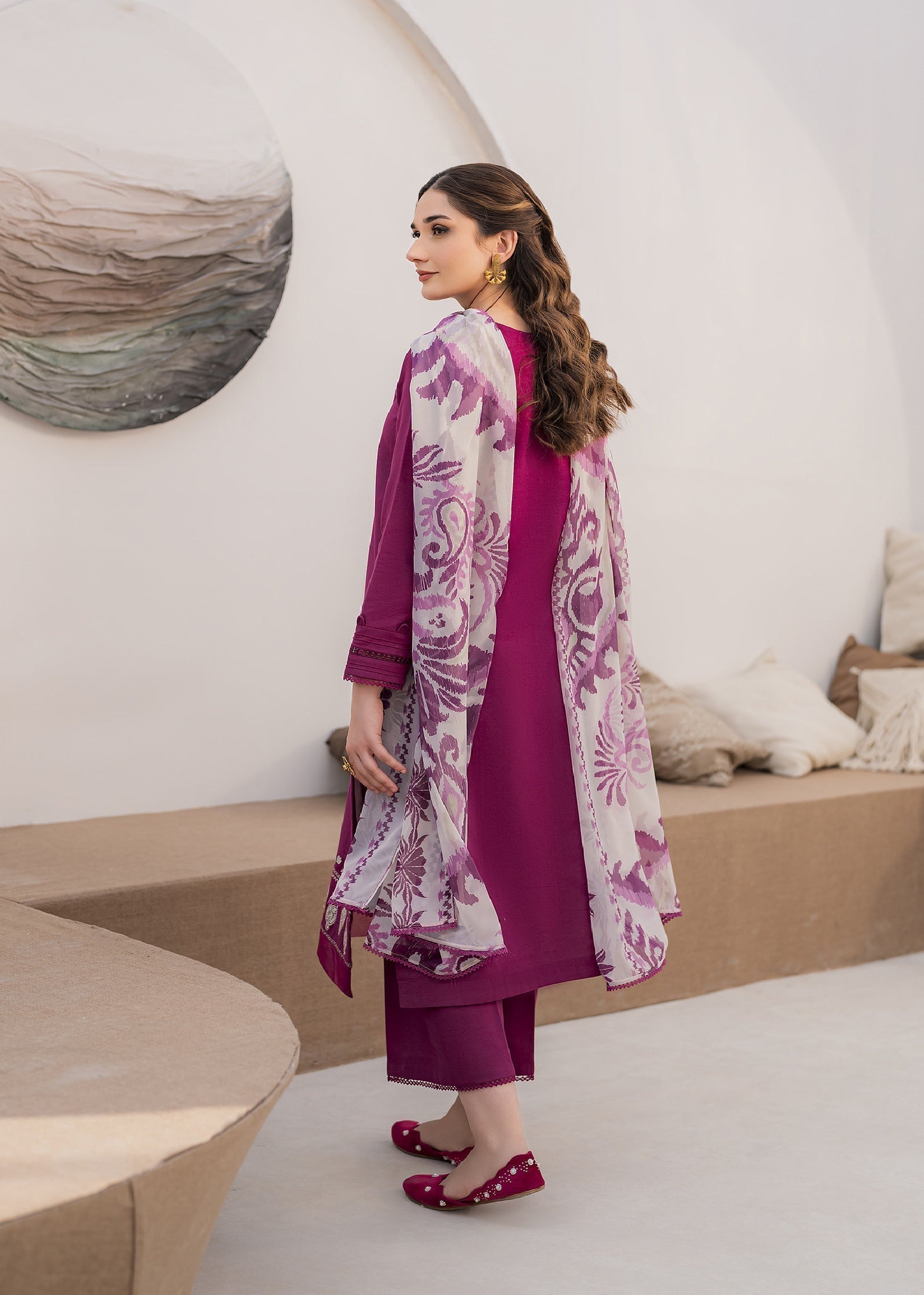 Kiara Burgundy Women 2pcs