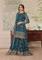 Ayesha Closet Mehndi Teal Women 3pcs