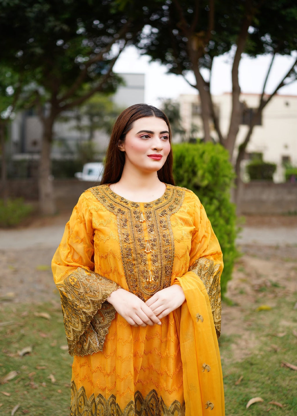 Four Season Boutique RANGOLI FROK MUSTARD Women 3pcs