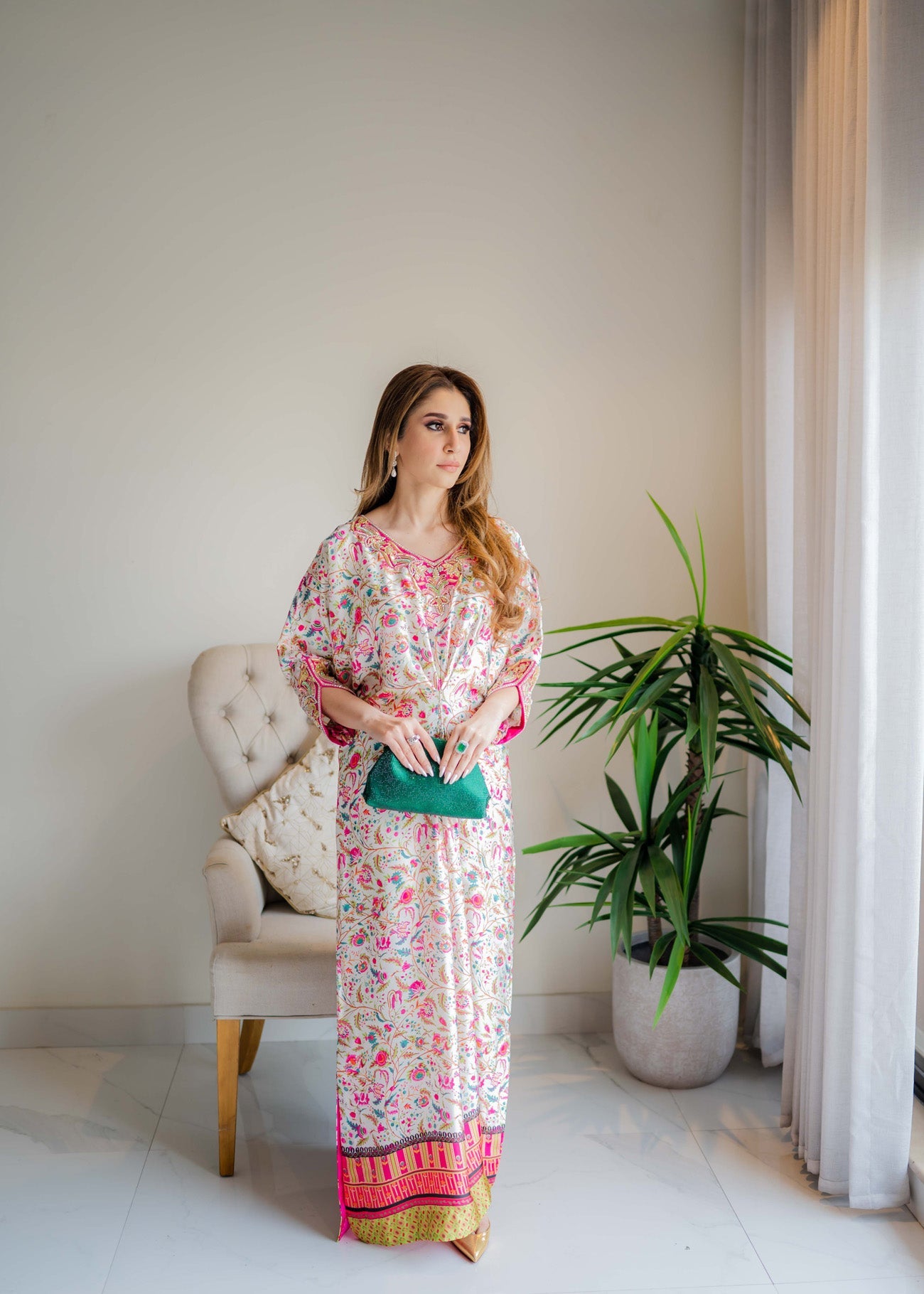 Sammy K Printed Caftan style 5 Women 1pcs