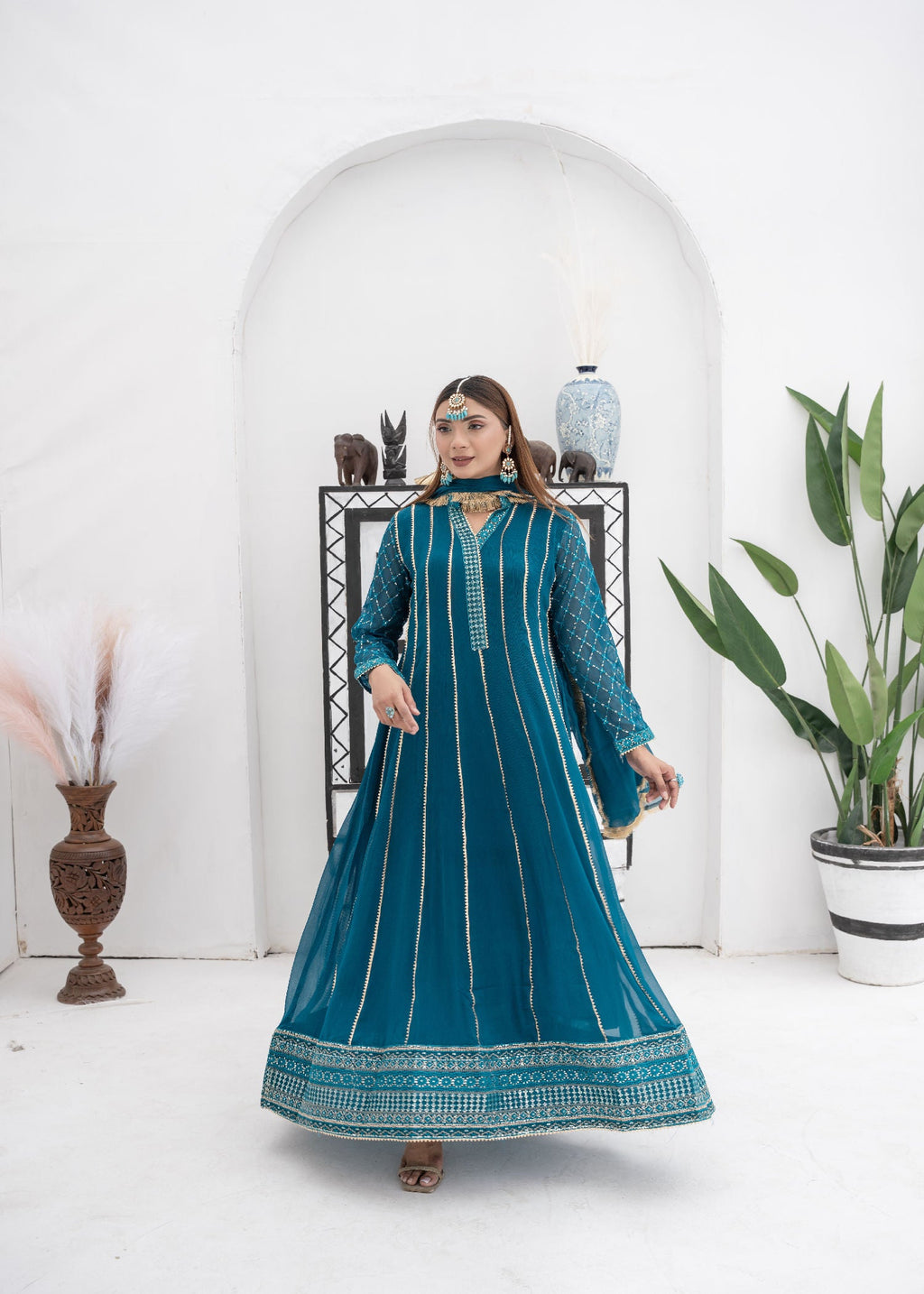 Manahils KURTI 106 TEAL Women 3pcs