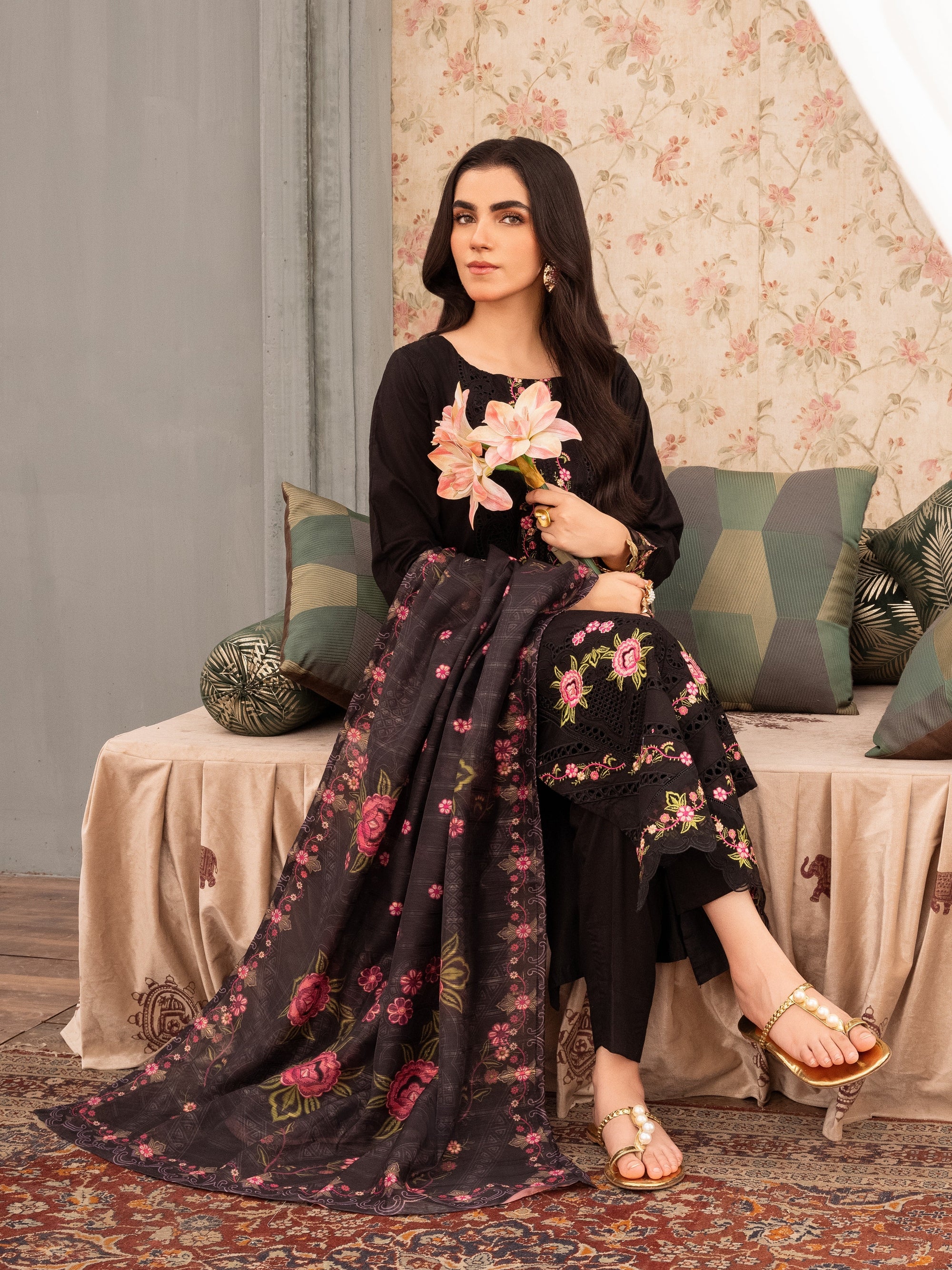 Sahibas By Mirza Zigana Black Women 3pcs