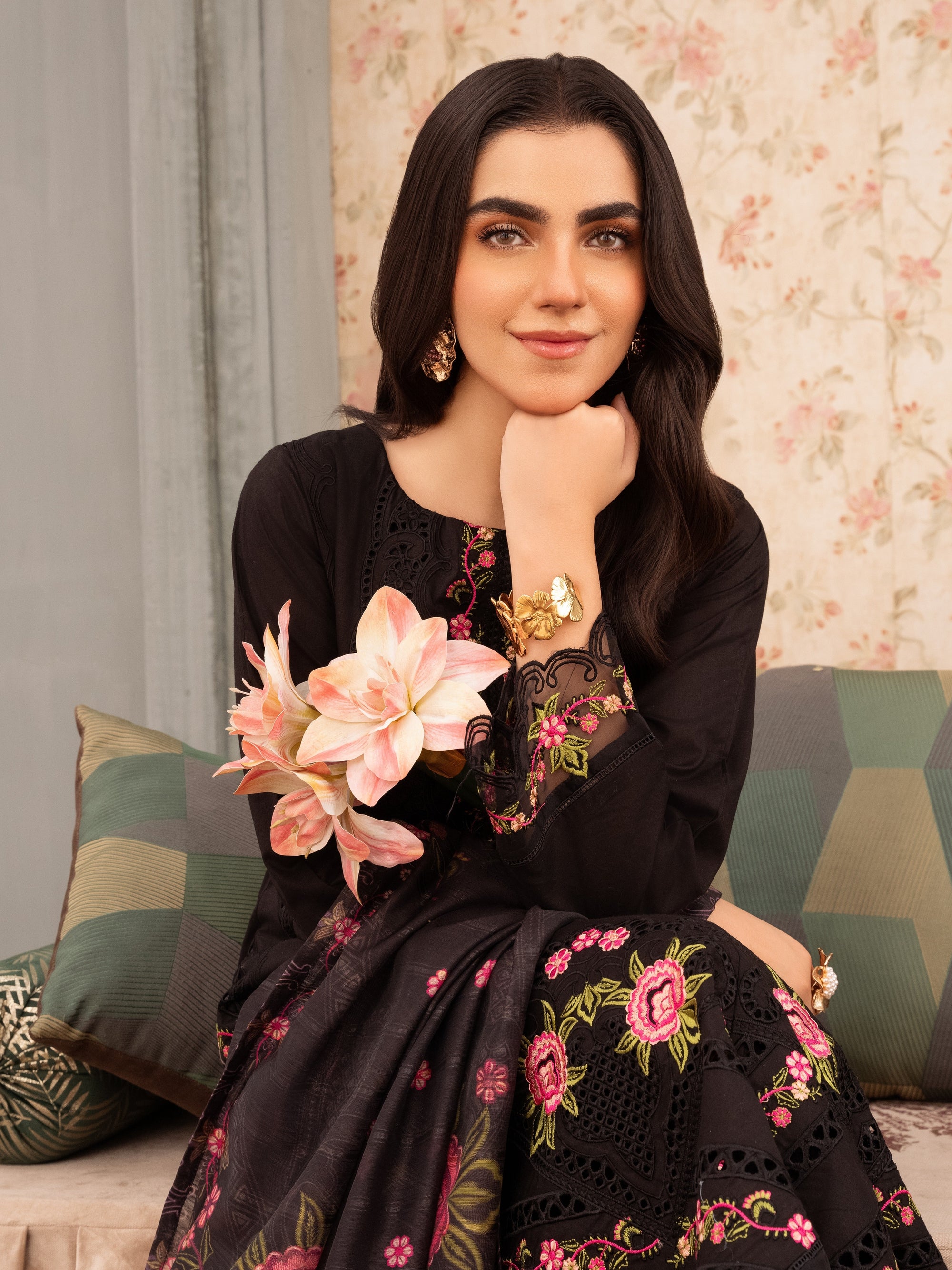 Sahibas By Mirza Zigana Black Women 3pcs