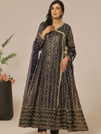 Ayesha Closet Resham Navy Blue Women 3pcs