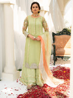 Hem Lotus Outfit Light Green Women 4pcs