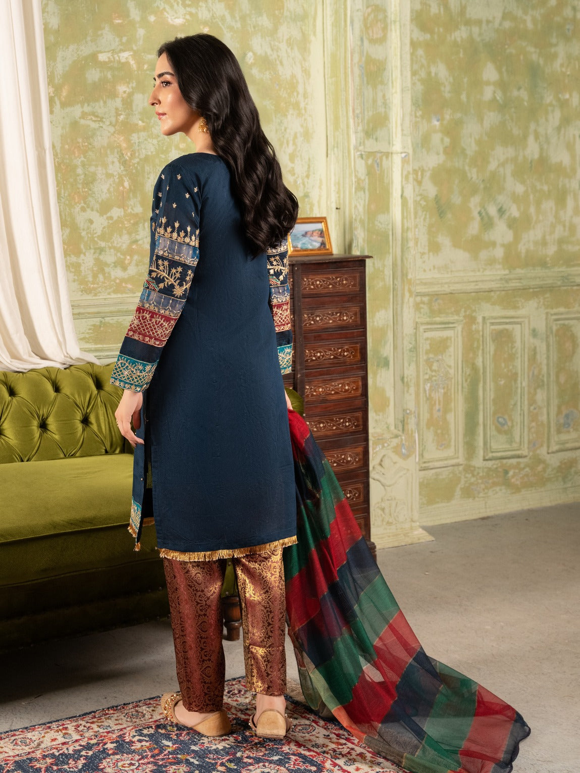 Four Season Boutique Afreen Peacock Women 3pcs