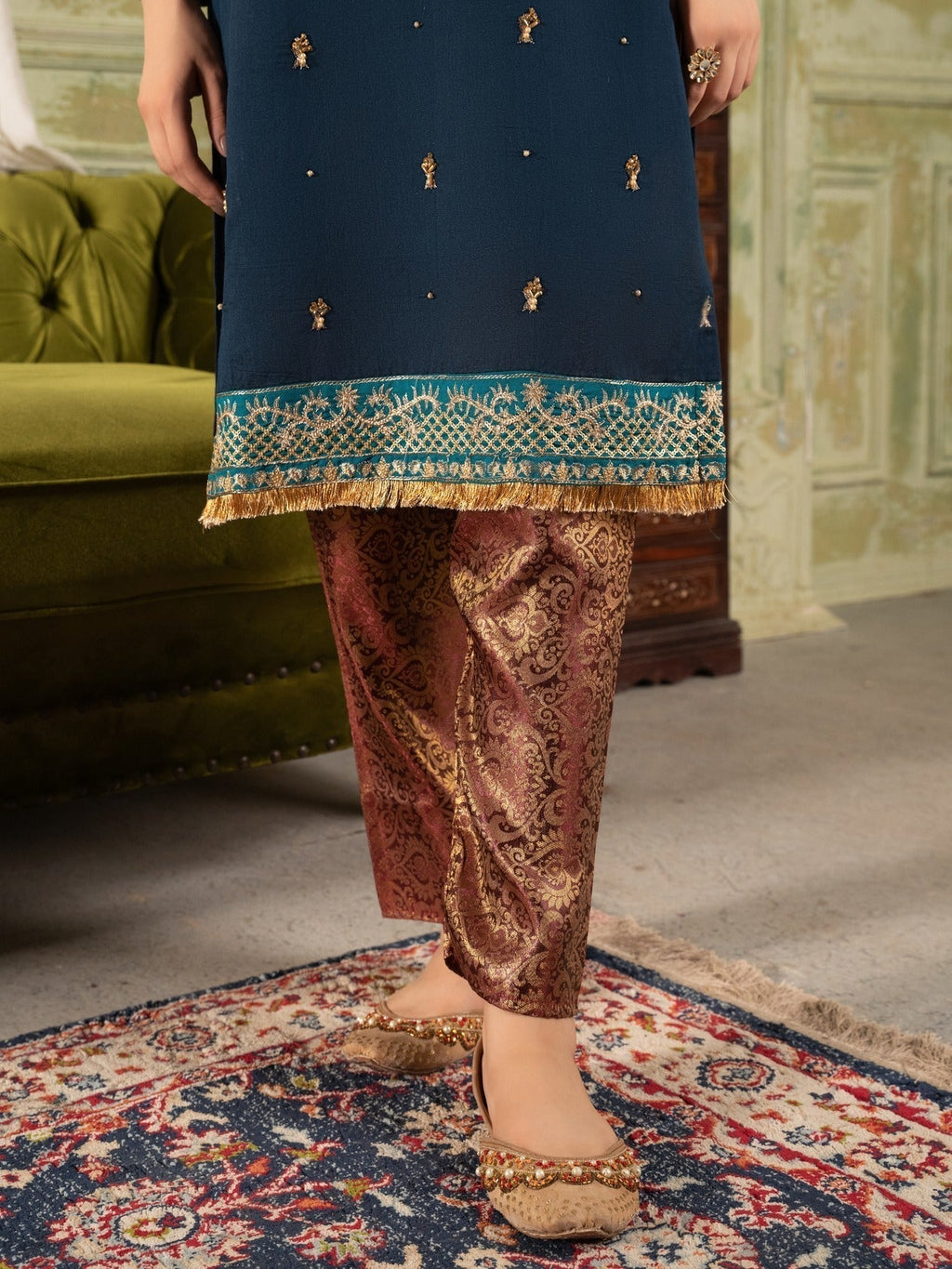 Four Season Boutique Afreen Peacock Women 3pcs