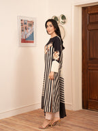 Stitch Vibes Black Striped Dress Women 3pcs