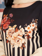 Stitch Vibes Black Striped Dress Women 3pcs
