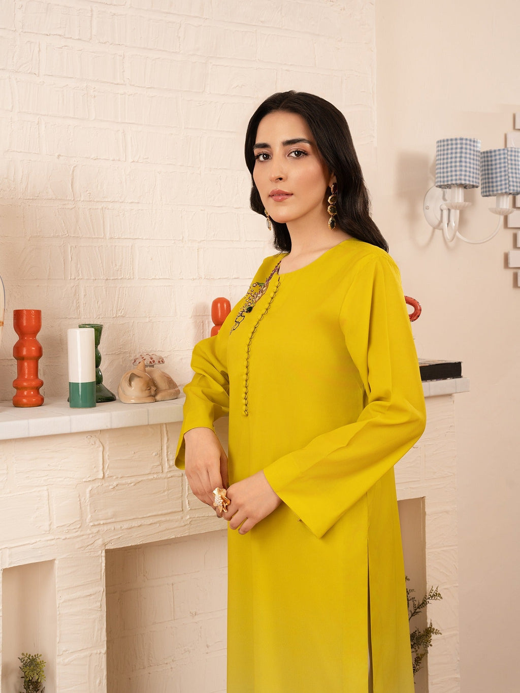 Stitch Vibes Lime Green Tonal Dress Women 2pcs