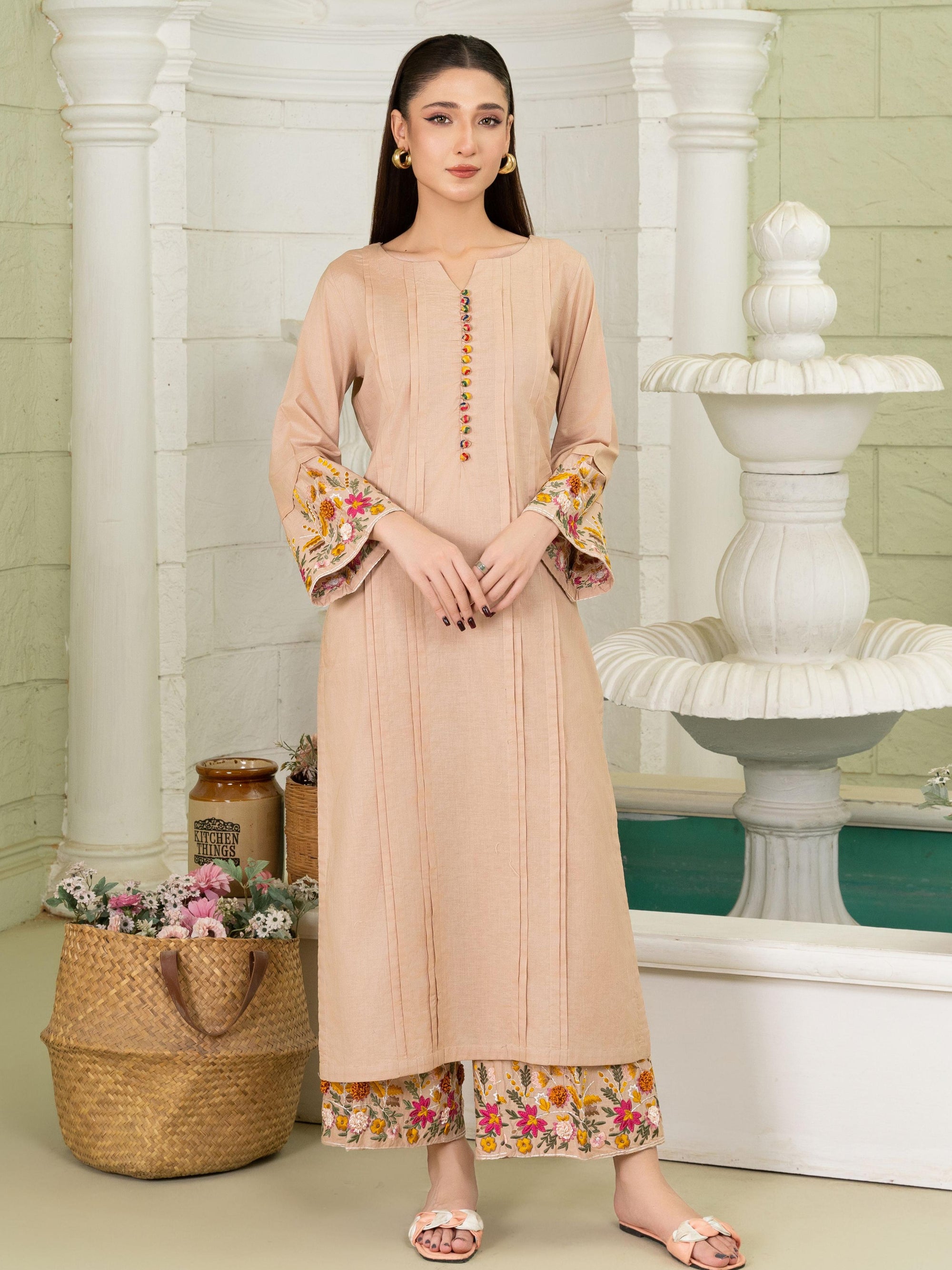 Sahibas By Mirza Gulejahan Beige Women 2pcs