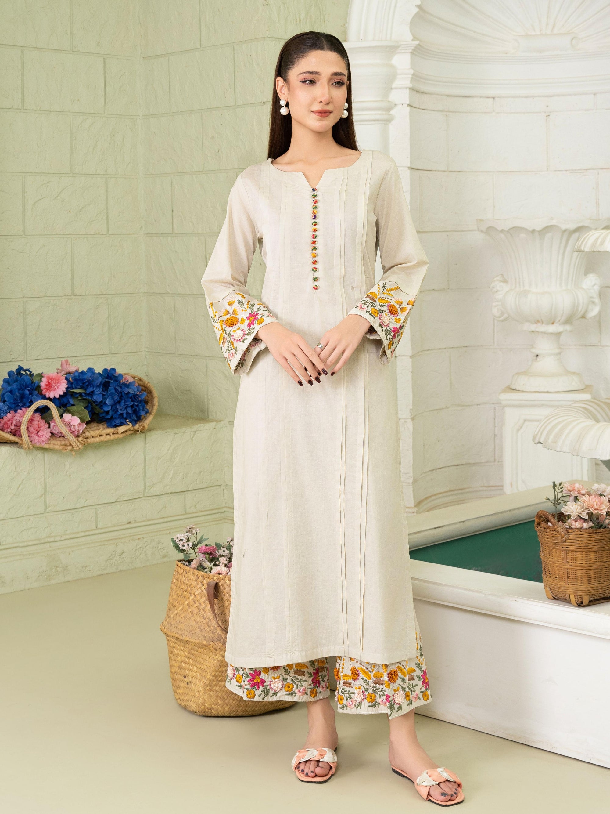 Sahibas By Mirza Gulejahan Ivory Women 2pcs