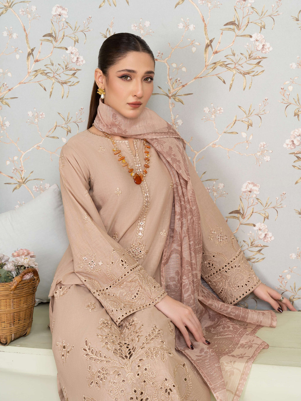 Sahibas By Mirza Vanzila Beige Women 3pcs