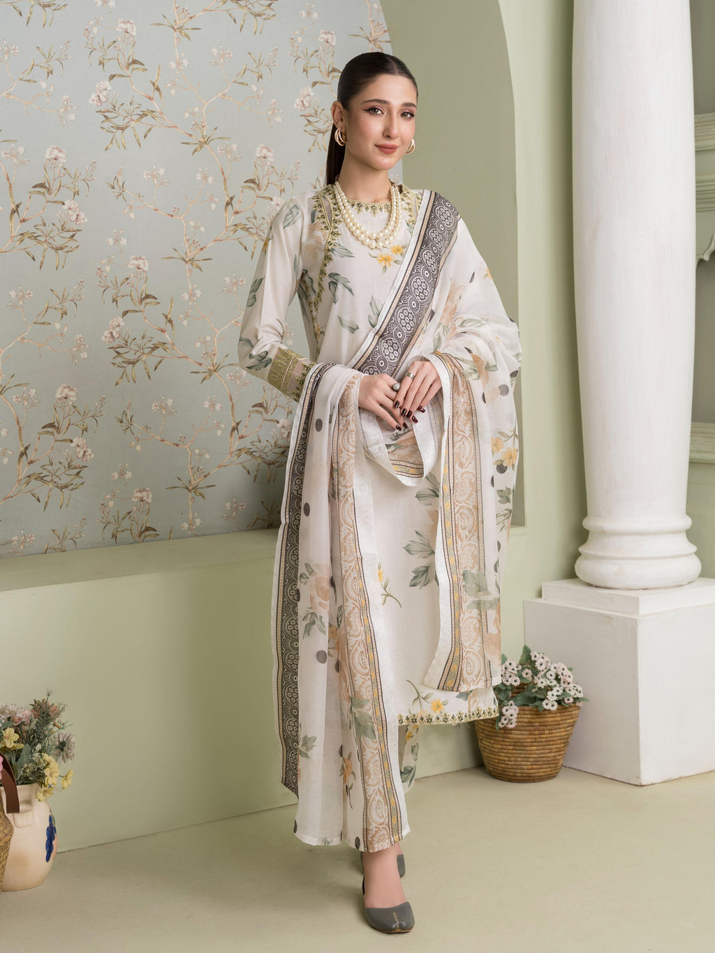 Sahibas By Mirza Serenade White Women 3pcs