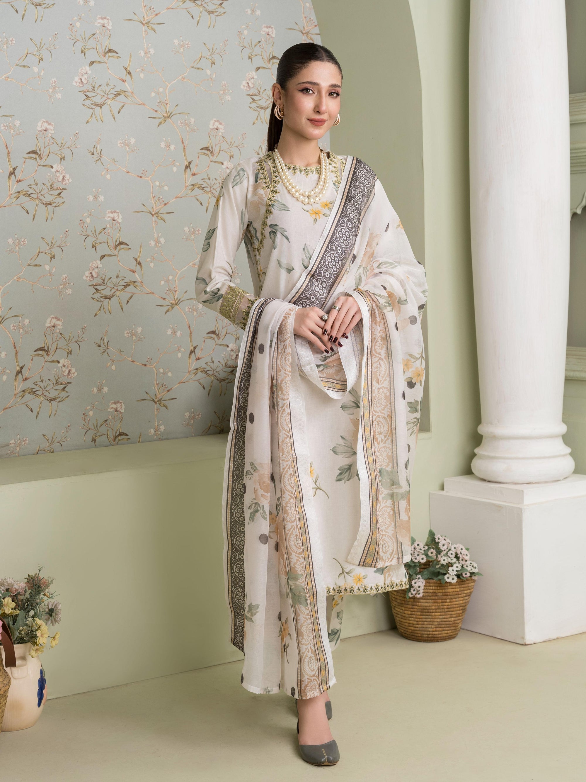 Sahibas By Mirza Serenade White Women 3pcs