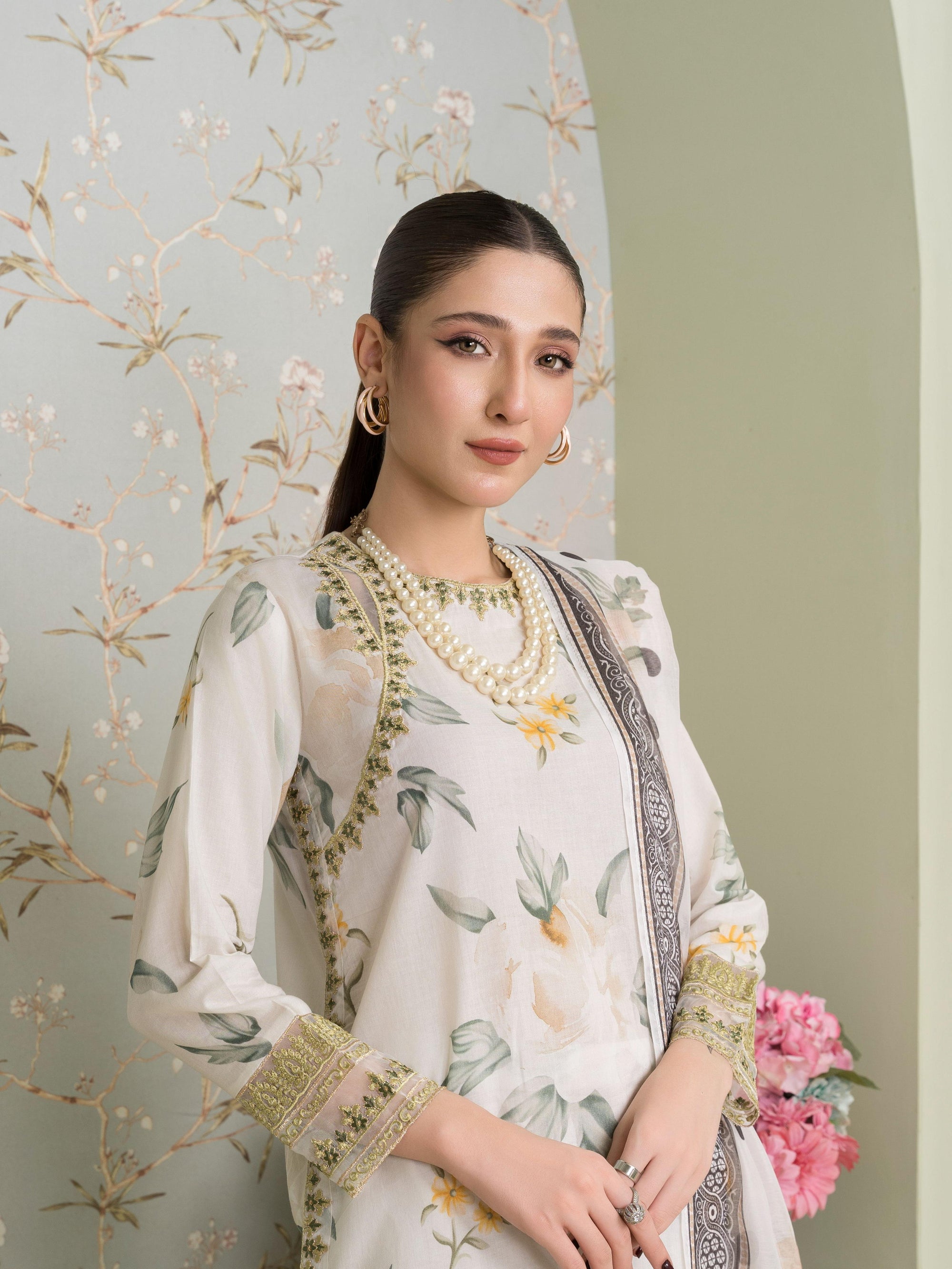 Sahibas By Mirza Serenade White Women 3pcs