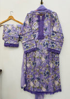 Ayesha B lilac lawn suit Women 3pcs