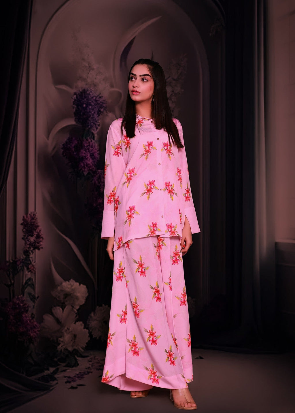 Stitch Vibes Pink Tulip Women 2pcs